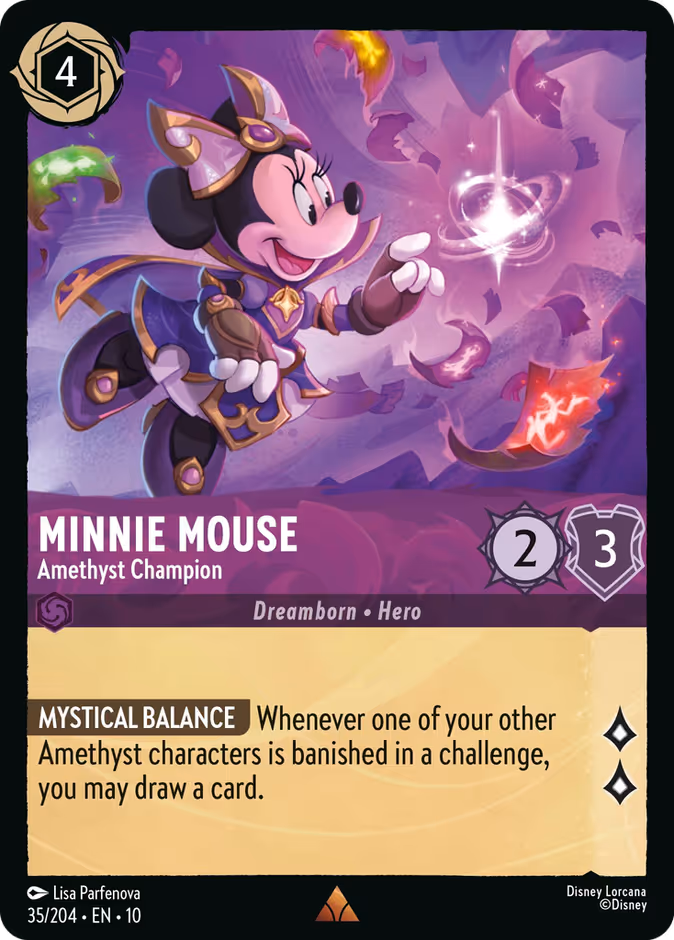 Carta Minnie Mouse · Amethyst Champion