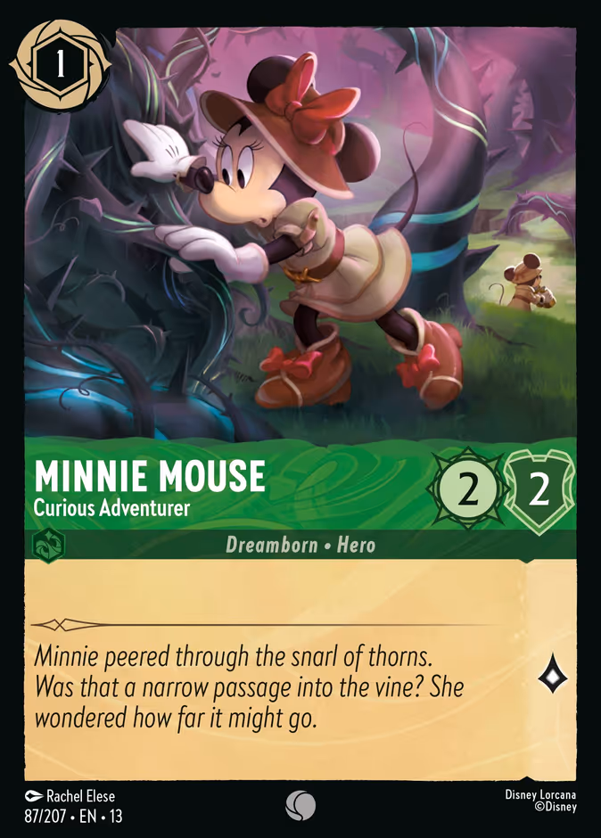 Carta Minnie Mouse · Curious Adventurer