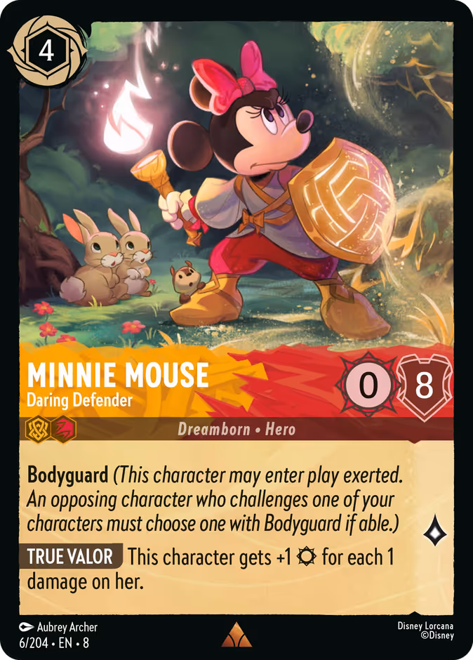 Carta Minnie Mouse · Daring Defender