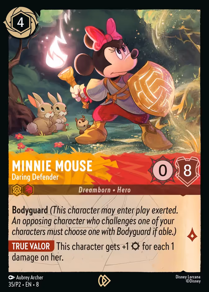 Carta Minnie Mouse · Daring Defender