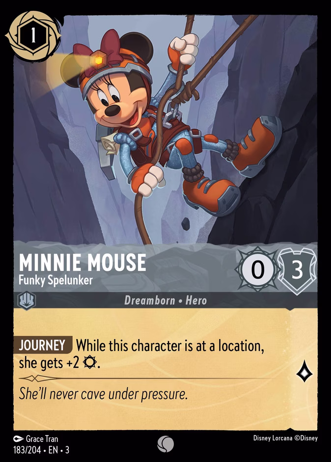 Carta Minnie Mouse · Funky Spelunker