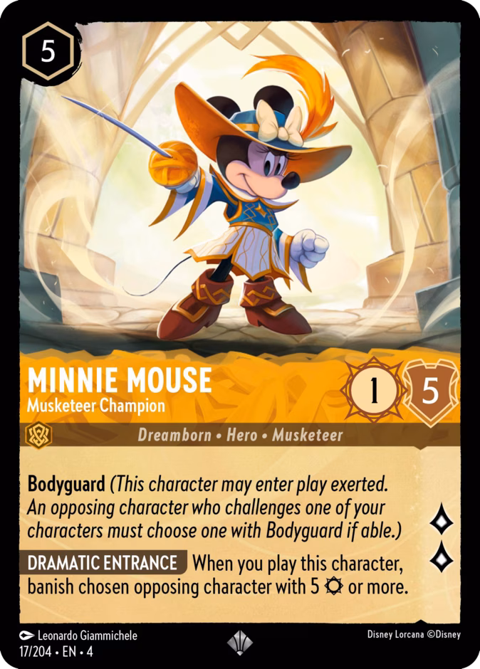 Carta Minnie Mouse · Musketeer Champion