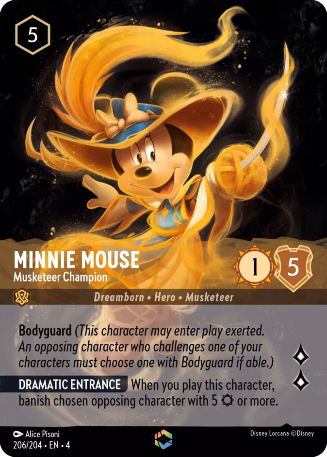 Carta Minnie Mouse · Musketeer Champion
