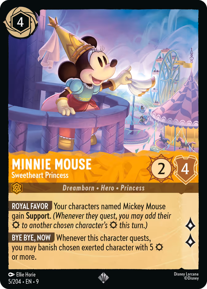 Carta Minnie Mouse · Sweetheart Princess