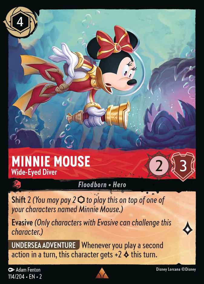 Carta Minnie Mouse · Wide-Eyed Diver