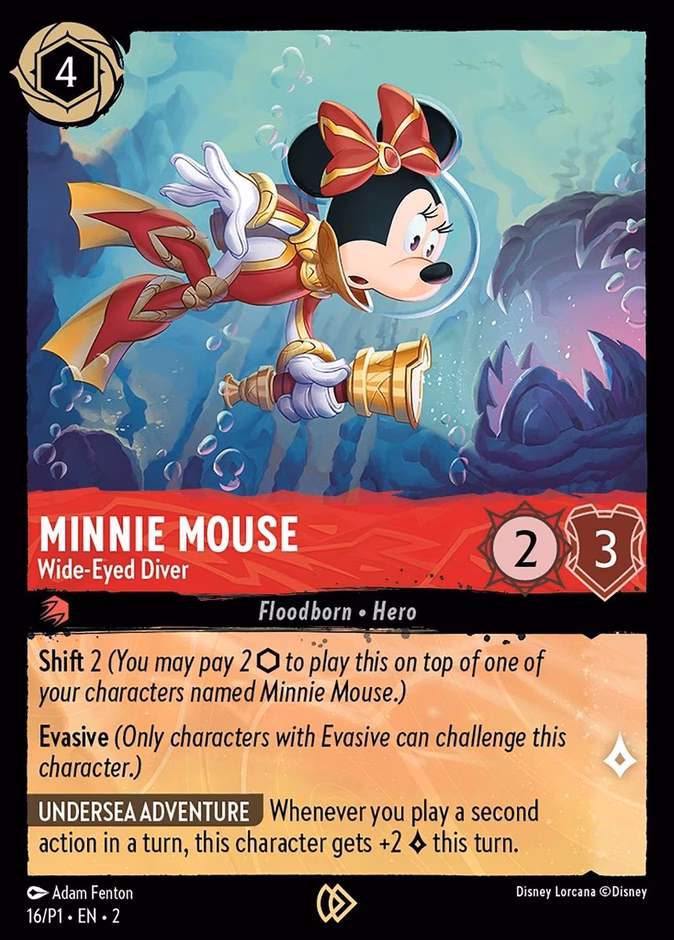 Carta Minnie Mouse · Wide-Eyed Diver