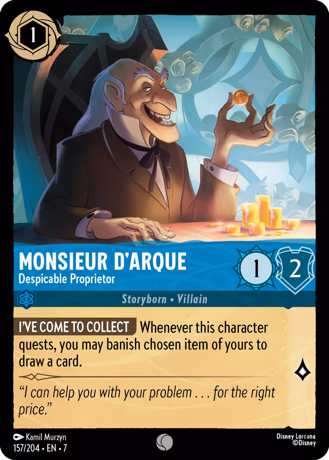 Carta Monsieur D'Arque · Despicable Proprietor