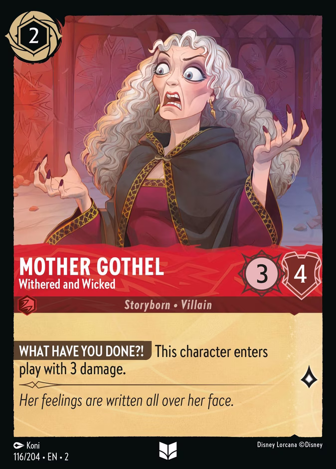 Carta Mother Gothel · Withered and Wicked