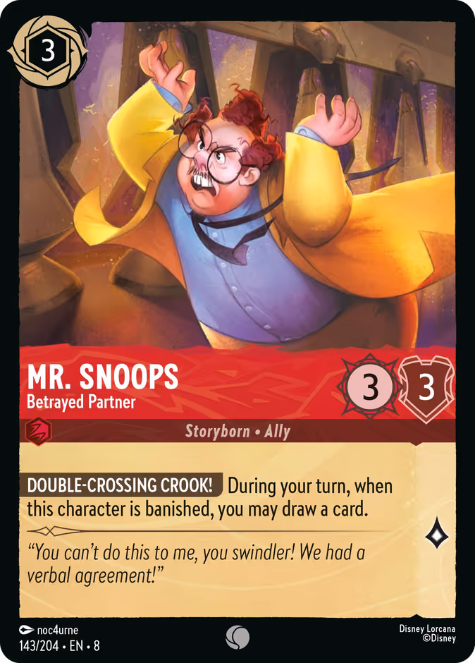 Carta Mr. Snoops · Betrayed Partner