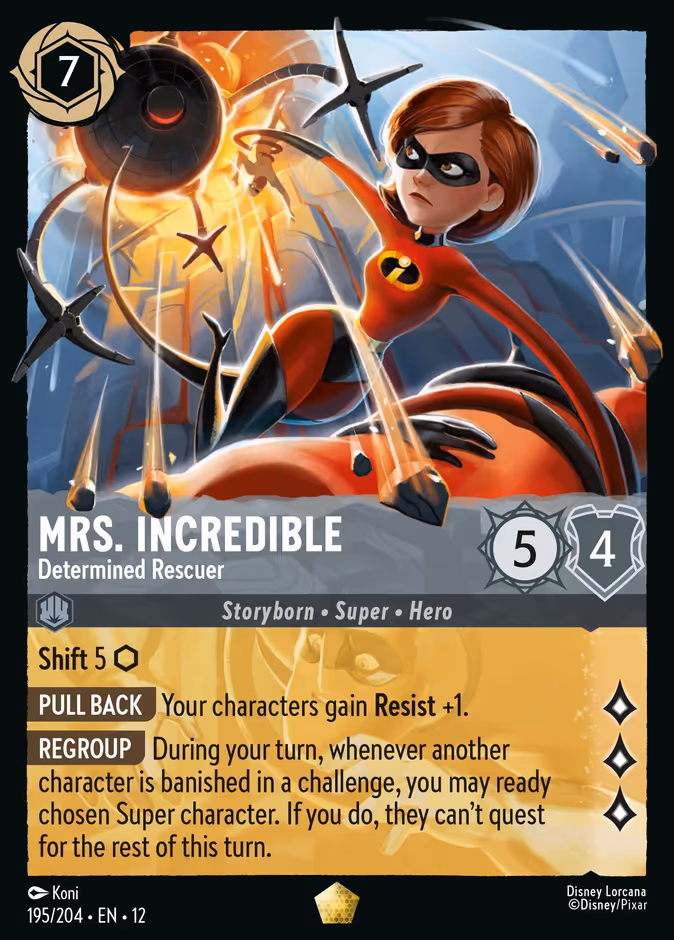 Carta Mrs. Incredible · Determined Rescuer