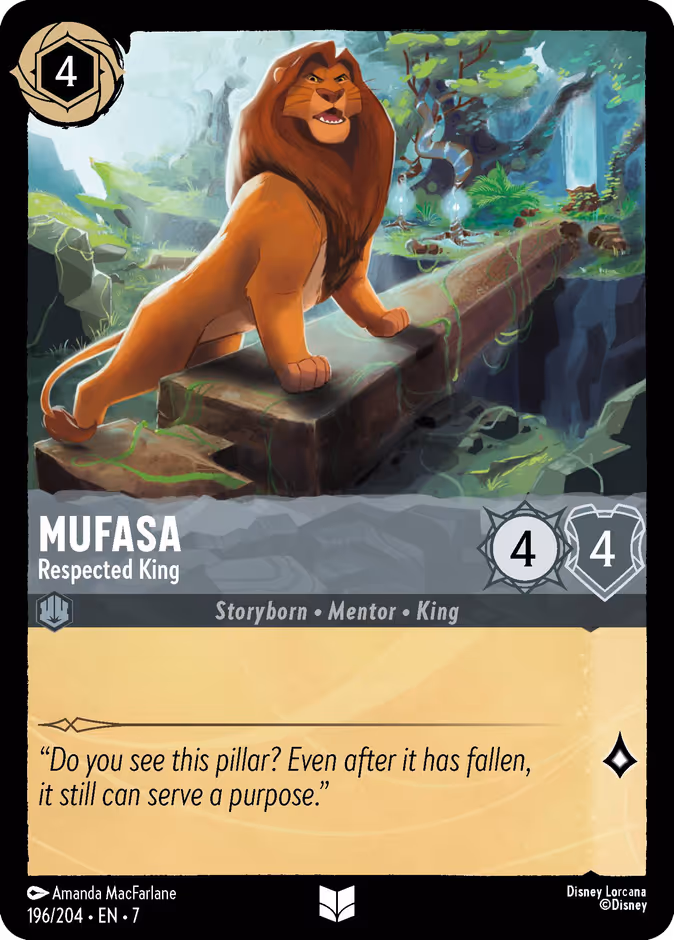 Carta Mufasa · Respected King