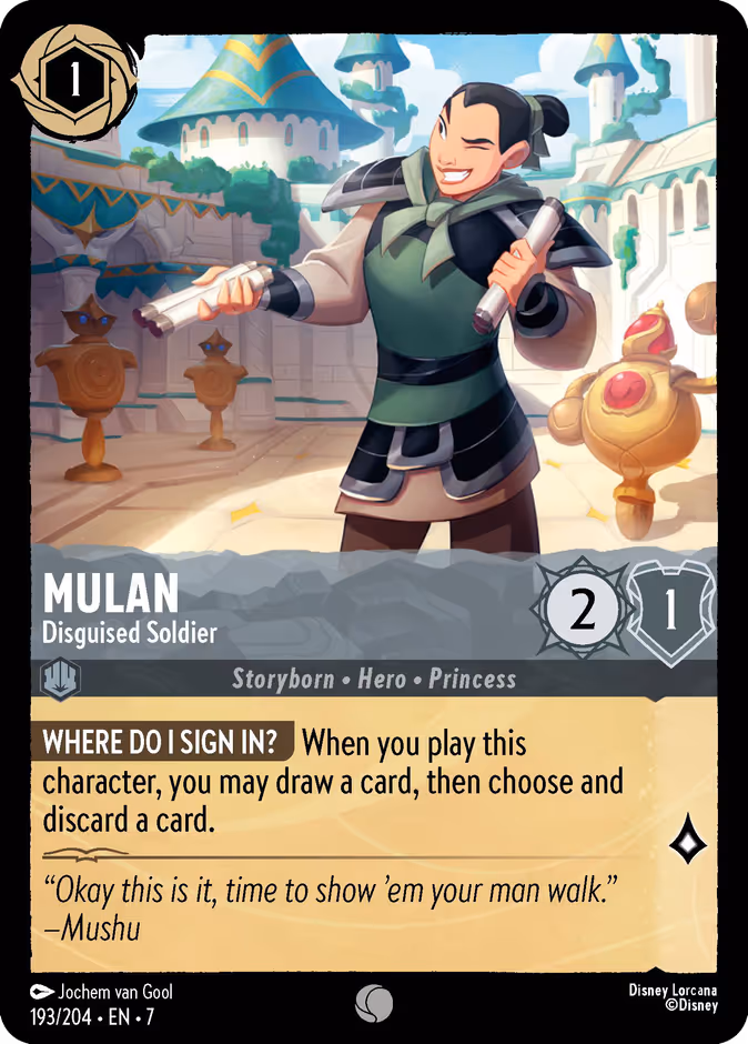 Carta Mulan · Disguised Soldier