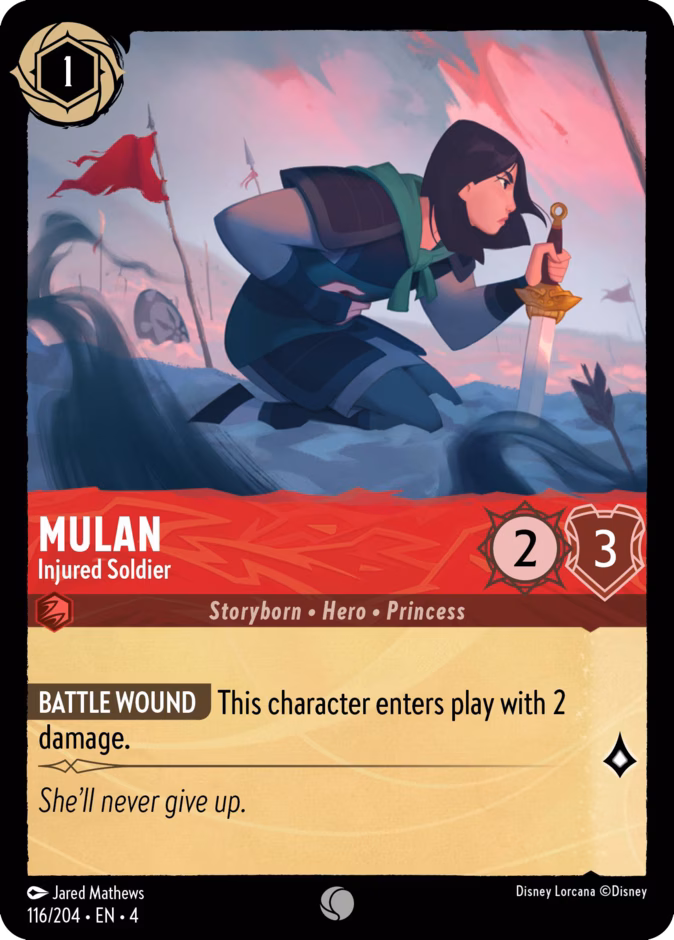 Carta Mulan · Injured Soldier