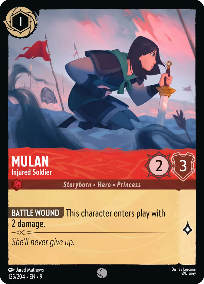 Carta Mulan · Injured Soldier