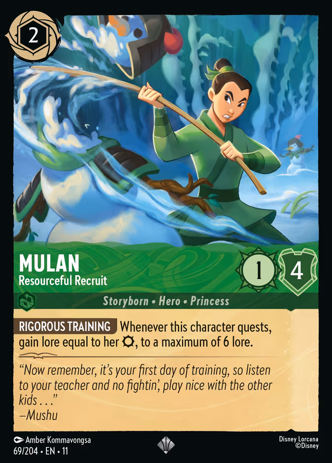Carta Mulan · Resourceful Recruit