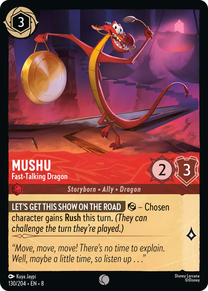 Carta Mushu · Fast-Talking Dragon