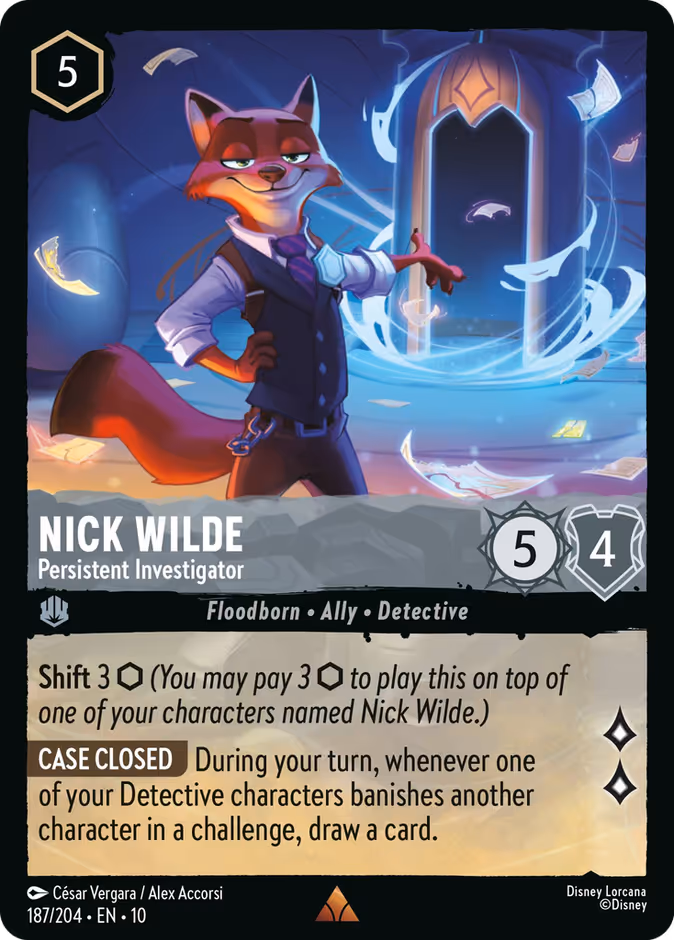 Carta Nick Wilde · Persistent Investigator