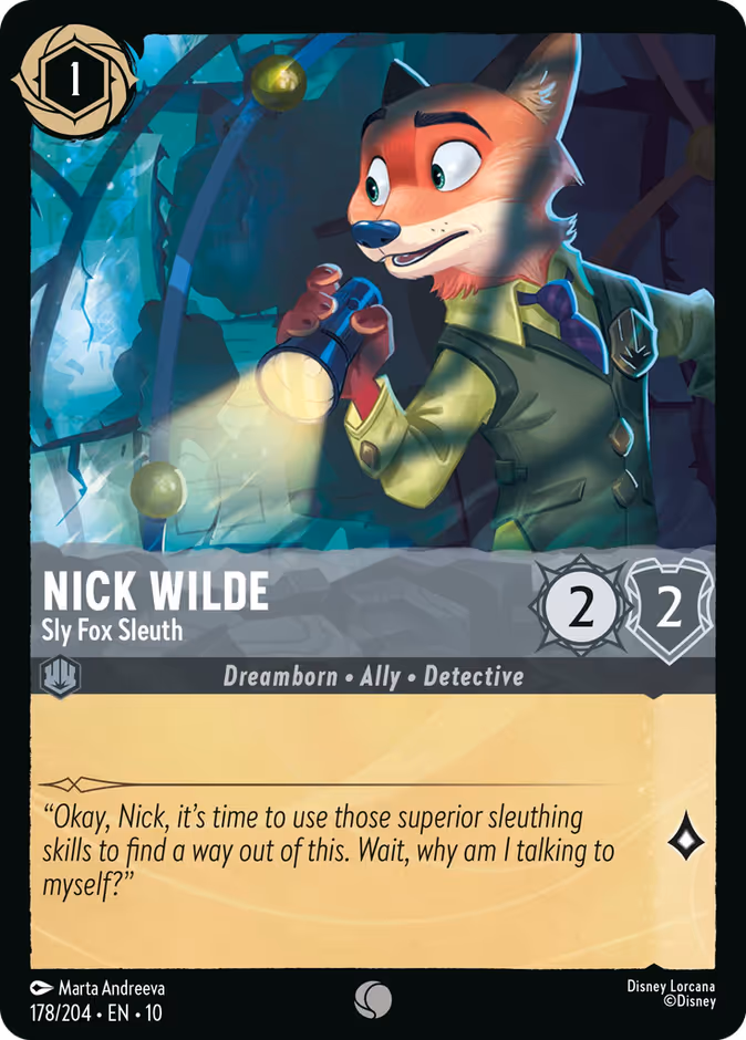 Carta Nick Wilde · Sly Fox Sleuth