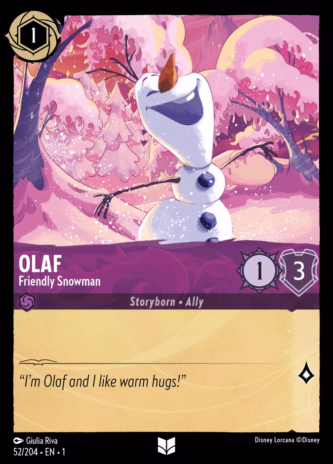 Carta Olaf · Friendly Snowman