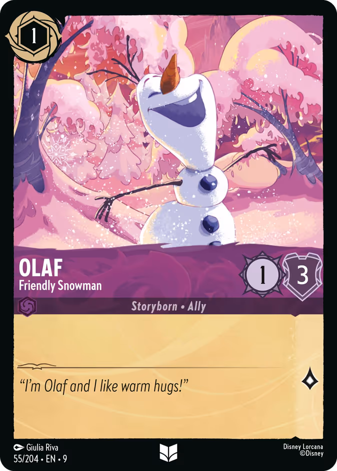 Carta Olaf · Friendly Snowman