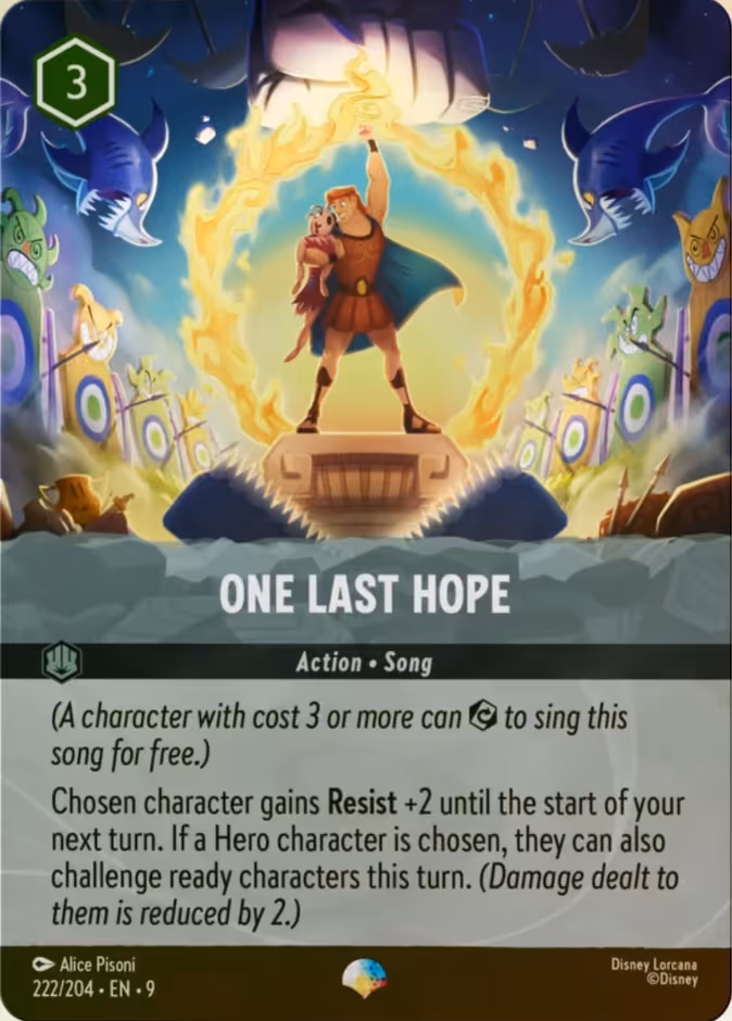 Carta One Last Hope · 