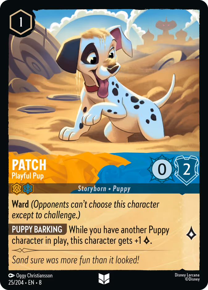 Carta oficial Patch · Playful Pup