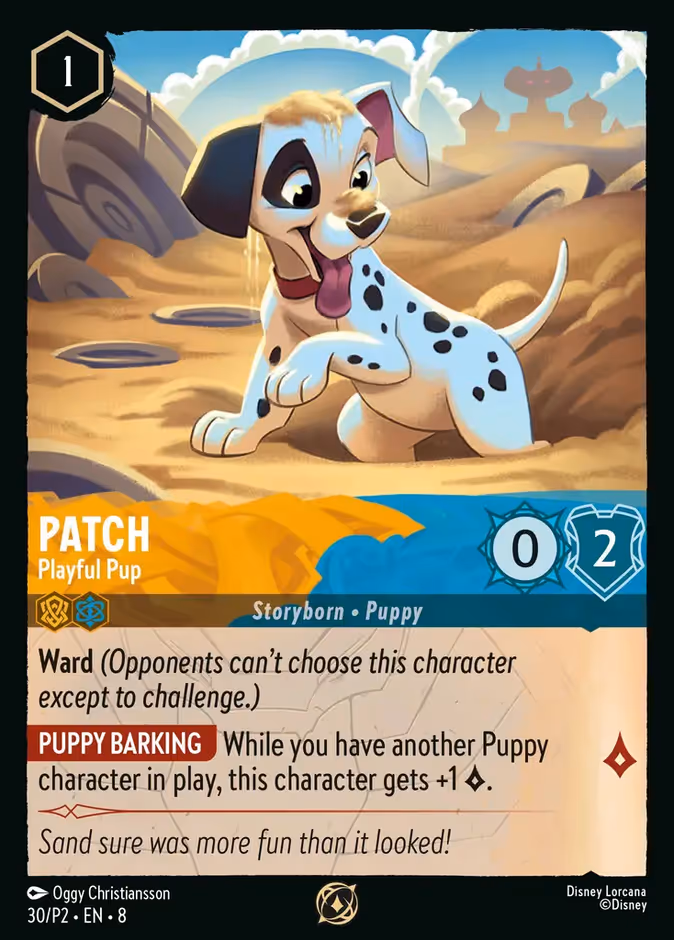 Carta oficial Patch · Playful Pup