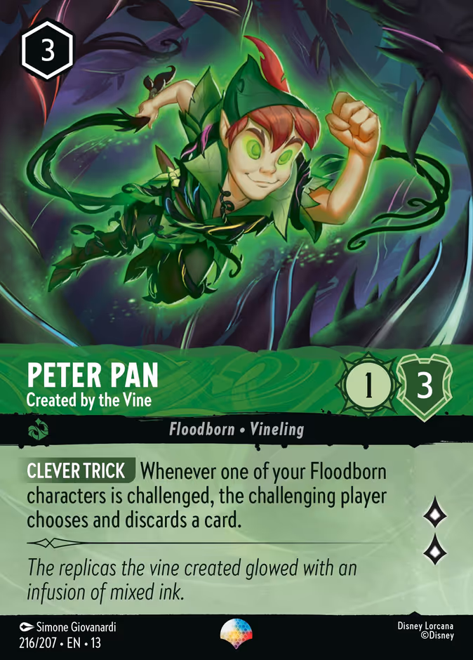 Carta Peter Pan · Created by the Vine