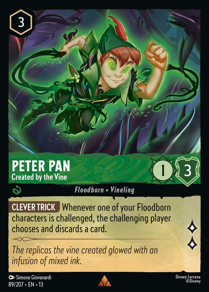 Carta Peter Pan · Created by the Vine