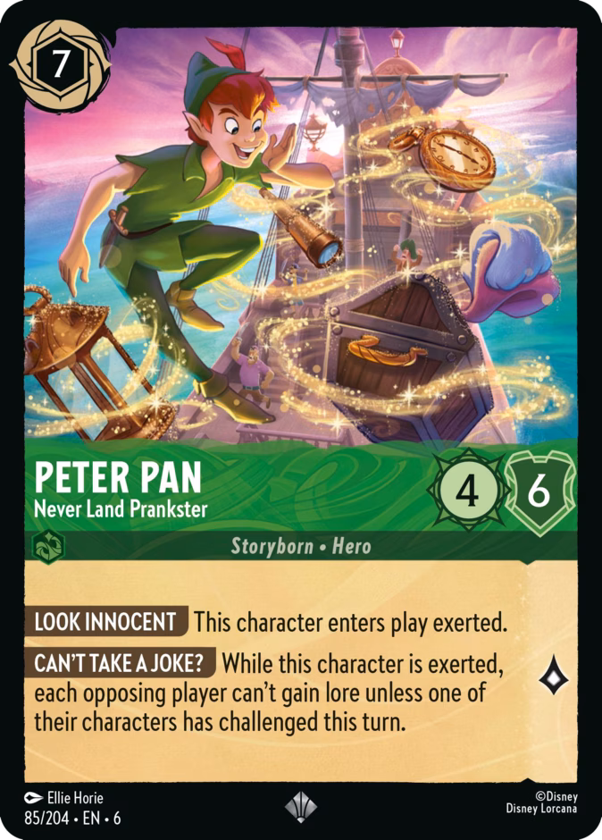 Carta Peter Pan · Never Land Prankster