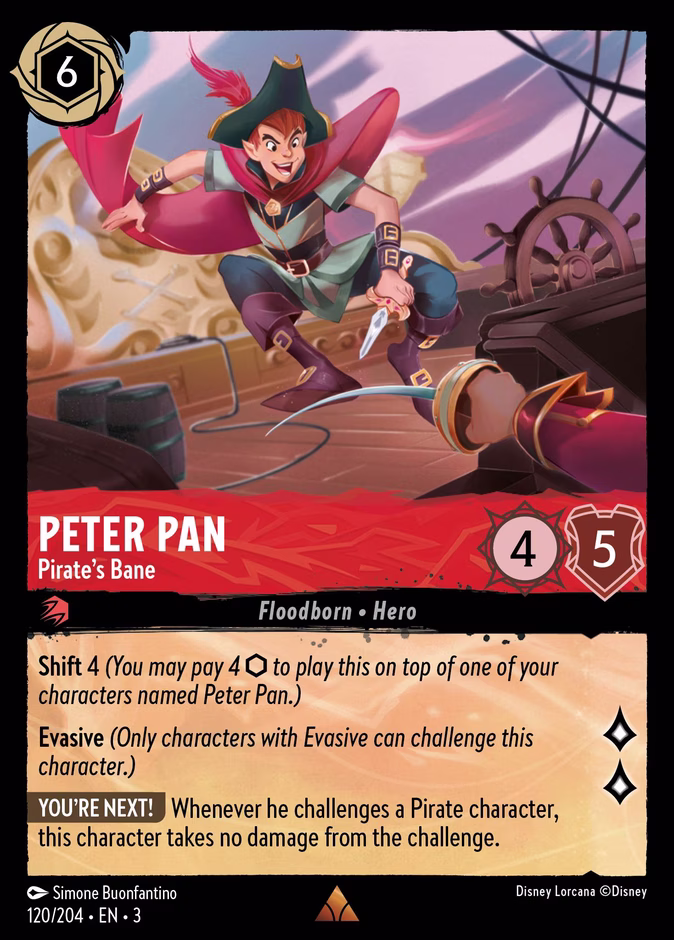 Carta Peter Pan · Pirate's Bane