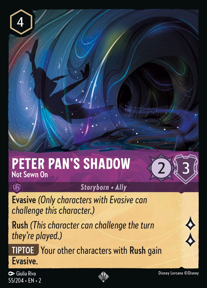 Carta Peter Pan's Shadow · Not Sewn On