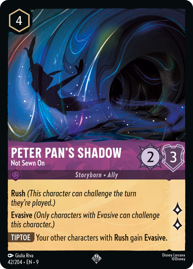 Carta Peter Pan's Shadow · Not Sewn On