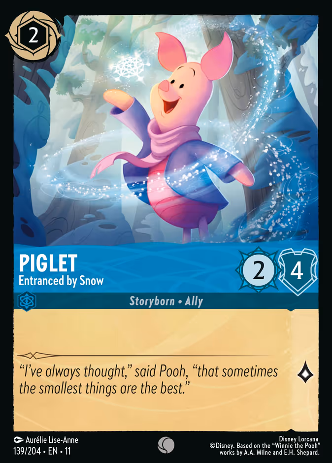 Carta Piglet · Entranced by Snow