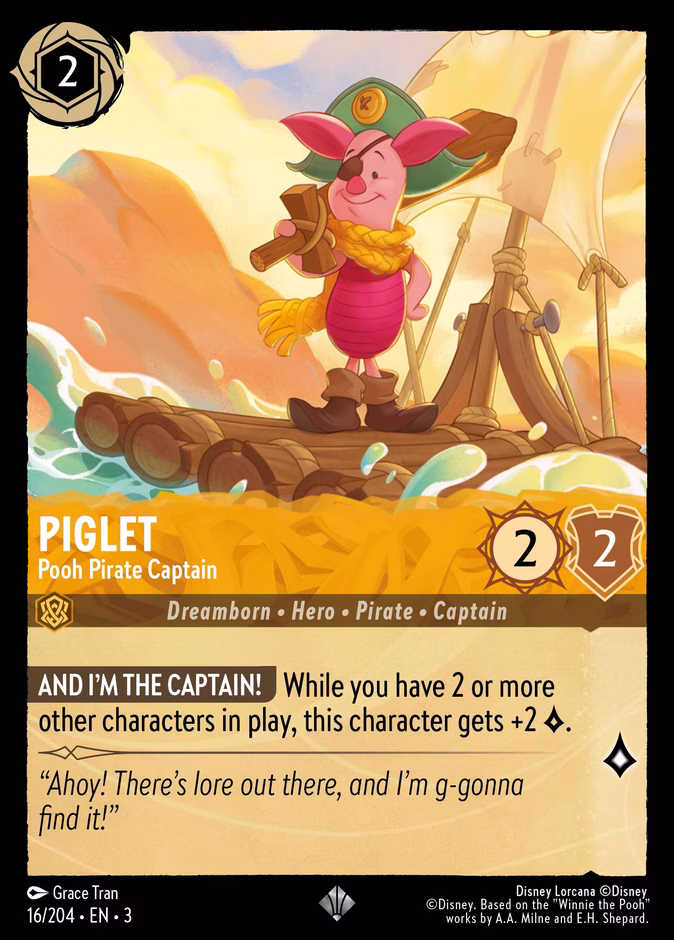 Carta Piglet · Pooh Pirate Captain