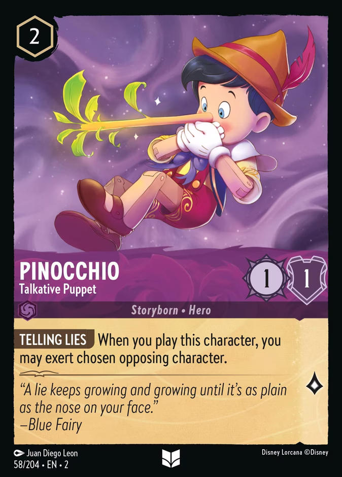 Carta Pinocchio · Talkative Puppet