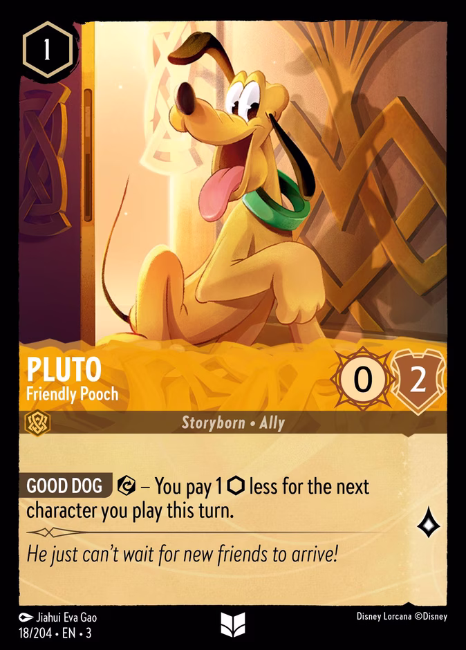Carta oficial Pluto · Friendly Pooch