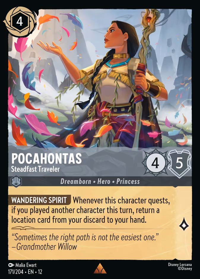 Carta Pocahontas · Steadfast Traveler
