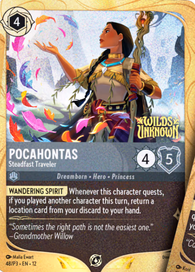 Carta Pocahontas · Steadfast Traveler