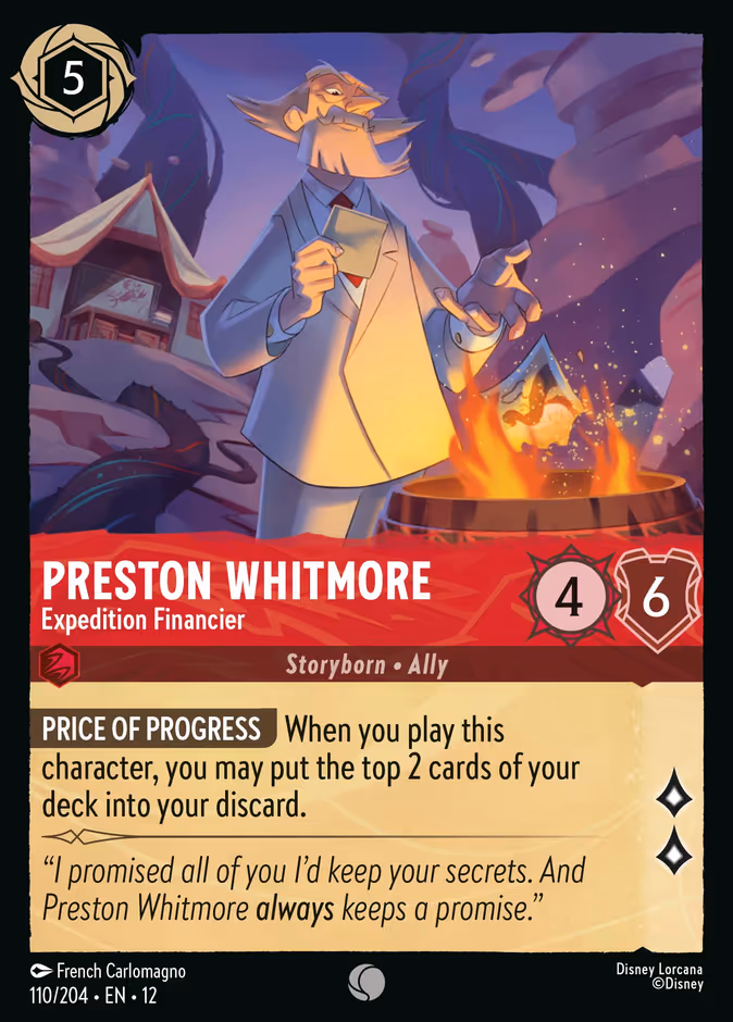 Carta Preston Whitmore · Expedition Financier