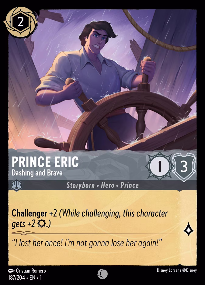 Carta Prince Eric · Dashing and Brave