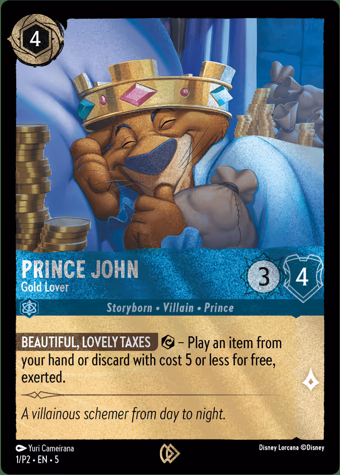 Carta Prince John · Gold Lover