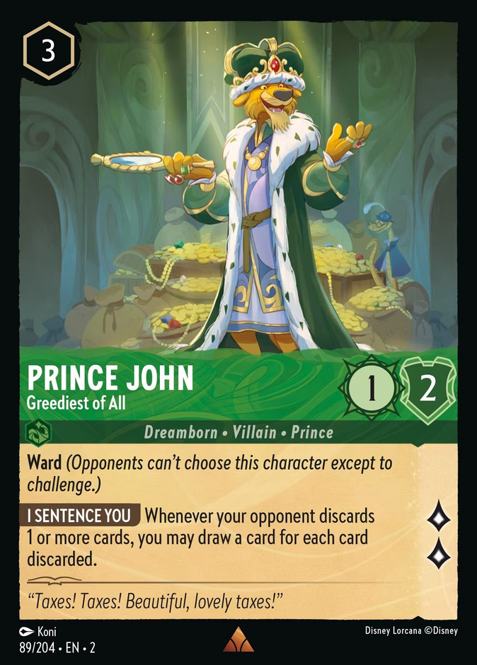 Carta Prince John · Greediest of All