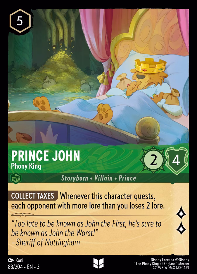 Carta Prince John · Phony King