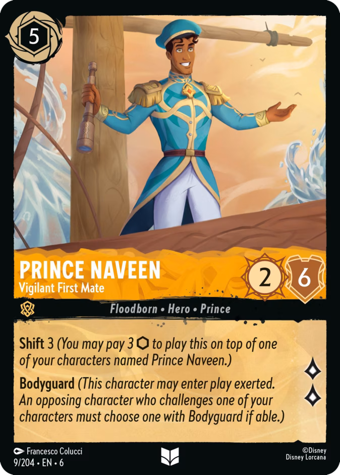Carta Prince Naveen · Vigilant First Mate