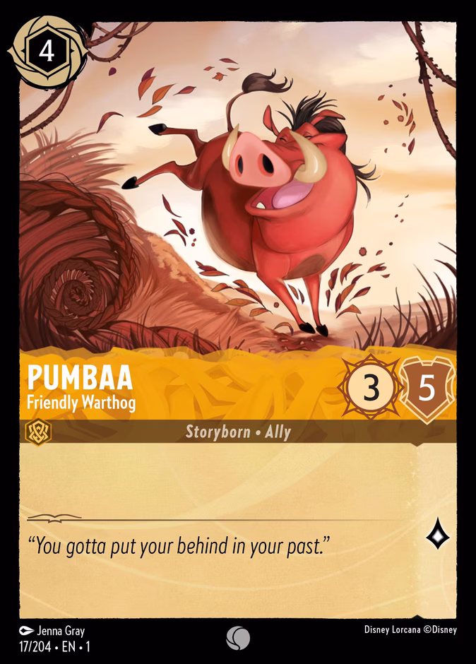 Carta Pumbaa · Friendly Warthog