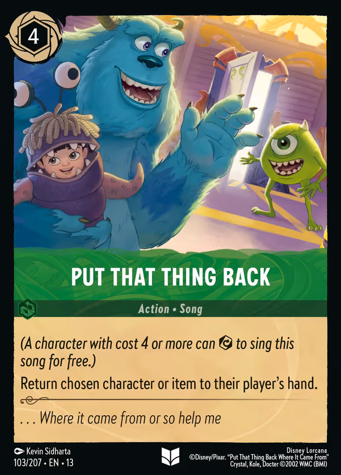 Carta Put That Thing Back · 