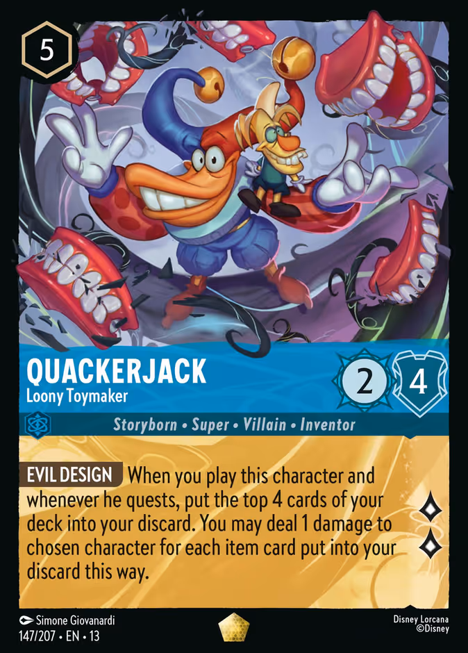 Carta Quackerjack · Loony Toymaker