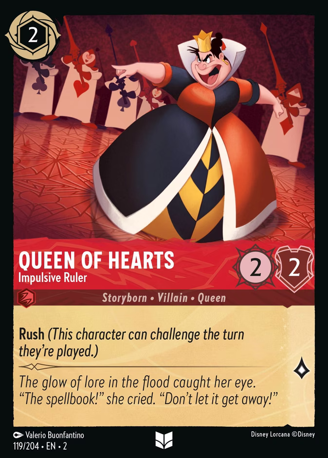 Carta Queen of Hearts · Impulsive Ruler