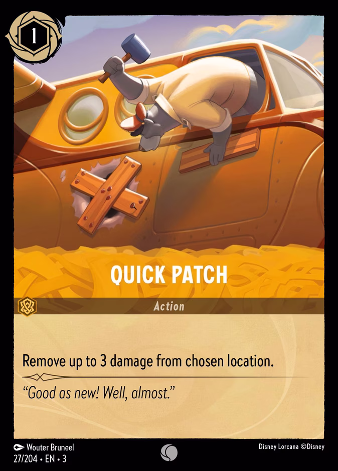 Carta oficial Quick Patch ·